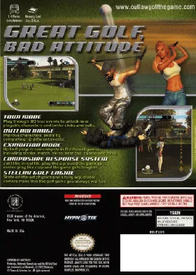 Outlaw Golf box cover back